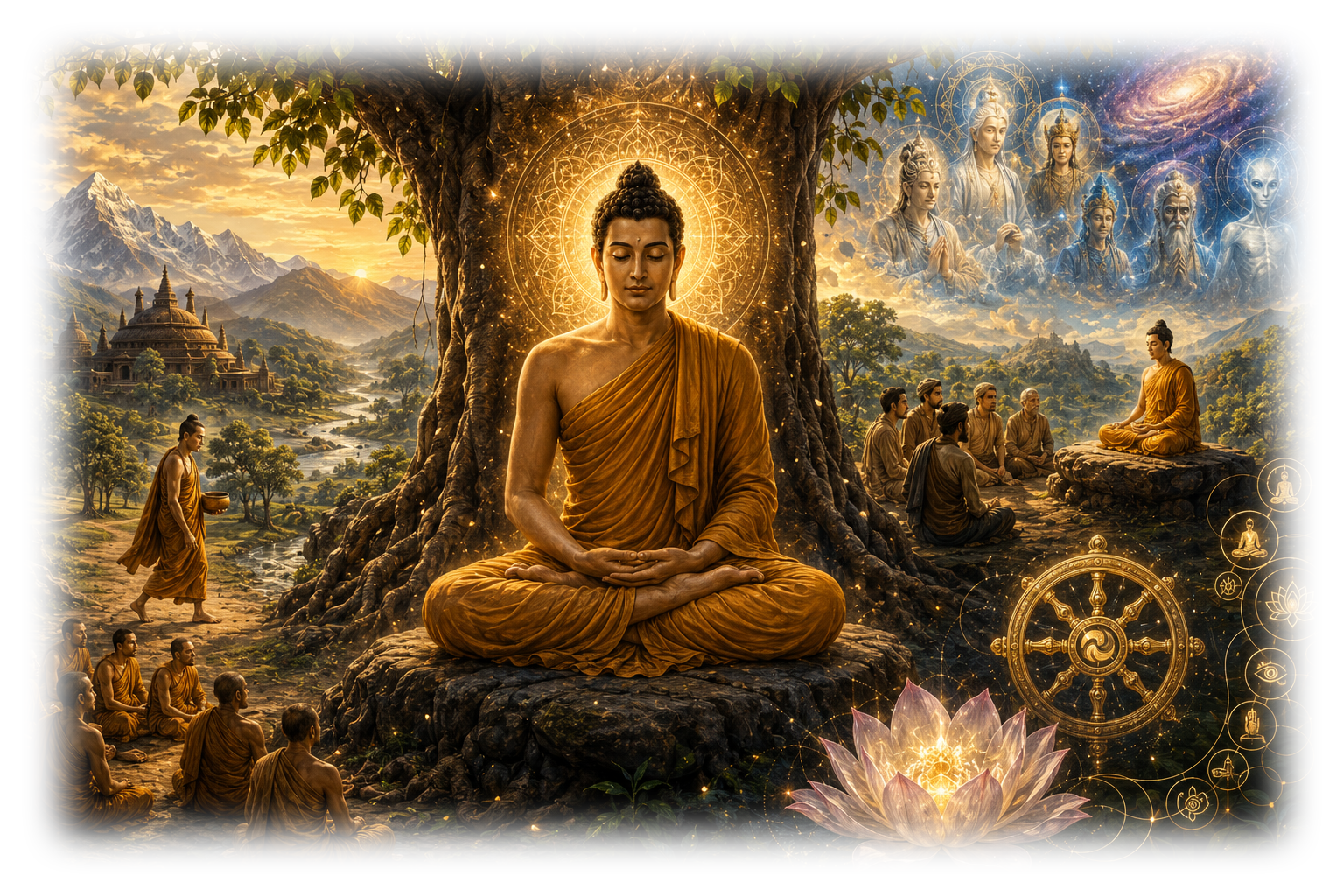 Life And Teachings Of The Buddha – Fadded